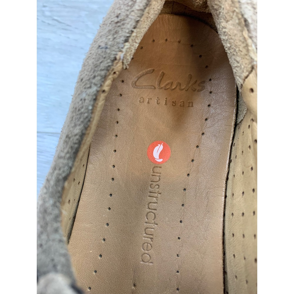 Clarks Artisan Women's Suede Loafers 7 Brown Slip On Comfort Casual Shoes - Picture 7 of 11